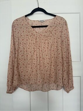 MADEWELL Pink Floral Long Sleeved Blouse - Women’s Medium